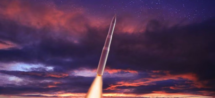 Artist's concept of the LGM-35A Sentinel ICBM.
