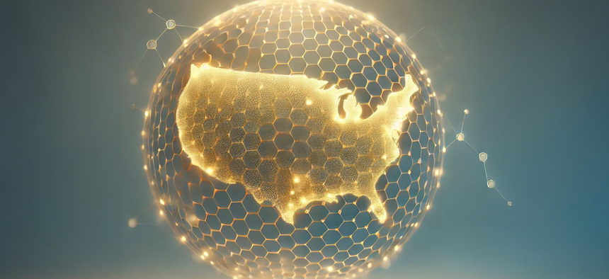 Golden Dome AI generated image.